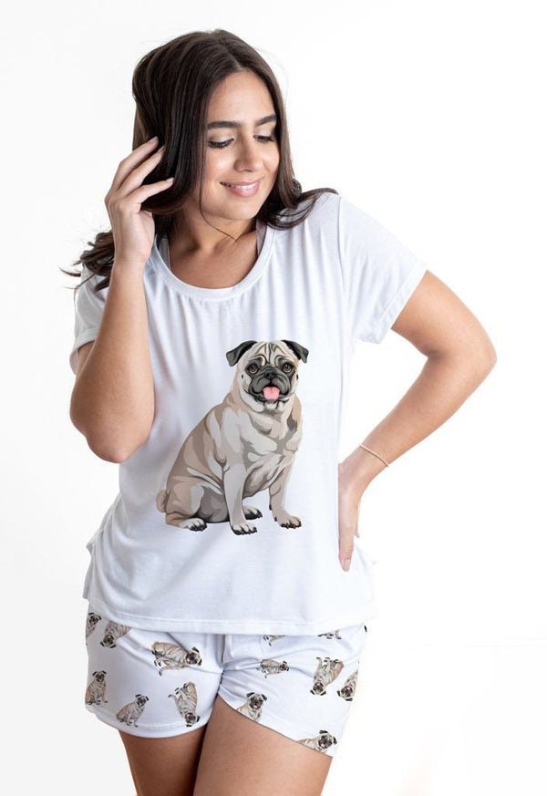 Pug 2 piece Pj set with shorts