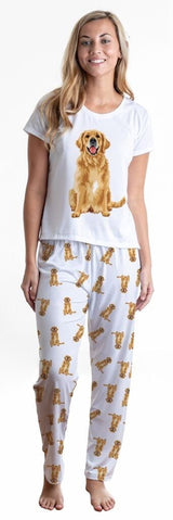 Golden retriever 2 piece Pj set with long pants