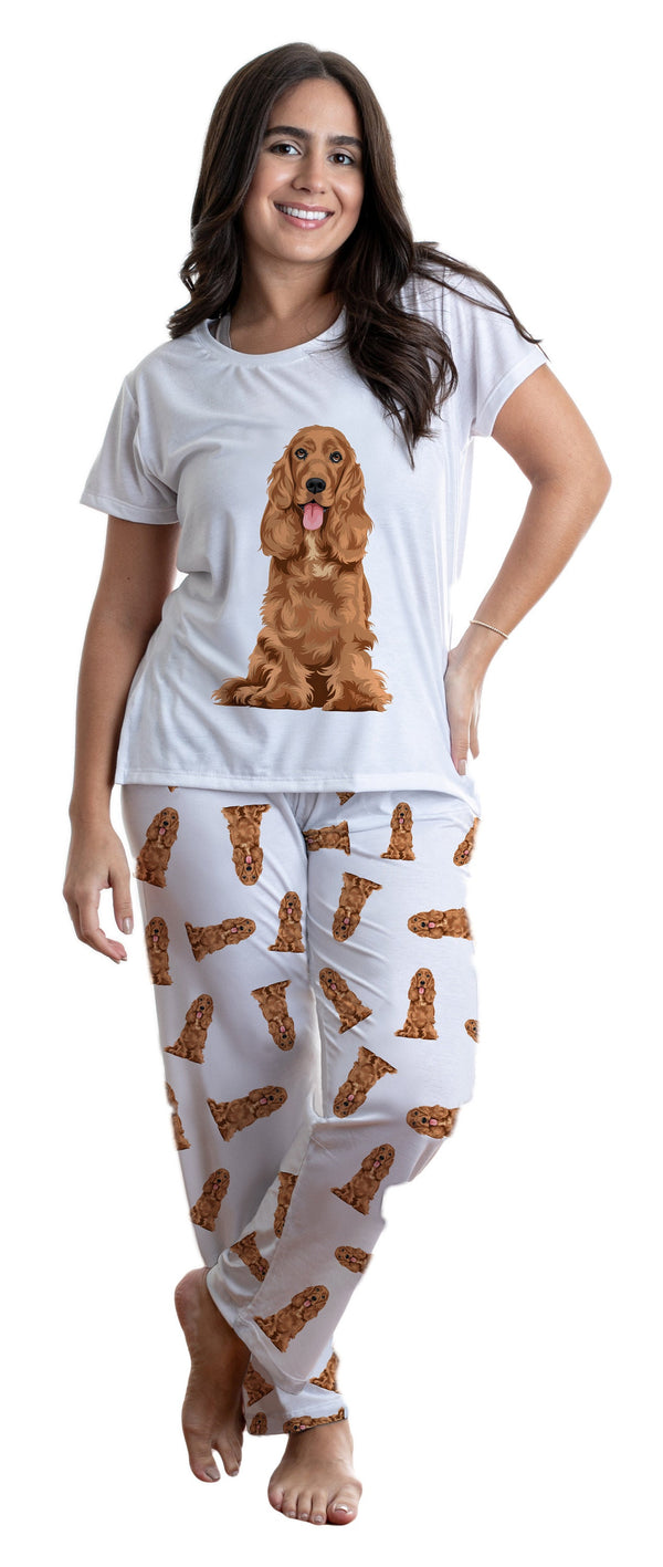 Cocker spaniel 2 piece Pj set with long pants