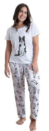 Border collie 2 piece Pj set with long pants