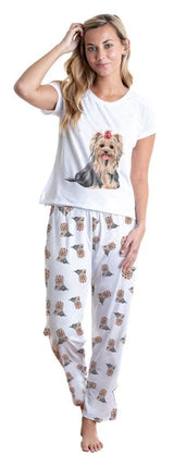 Yorkshire terrier yorkie 2 piece Pj set with long pants female