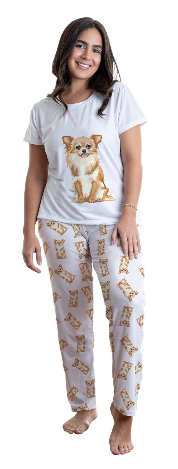 Hairy chihuahua 2 piece Pj set with long pants