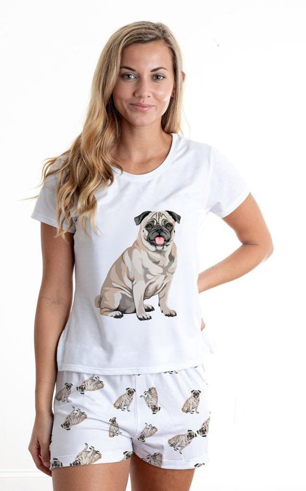 Pug 2 piece Pj set with shorts