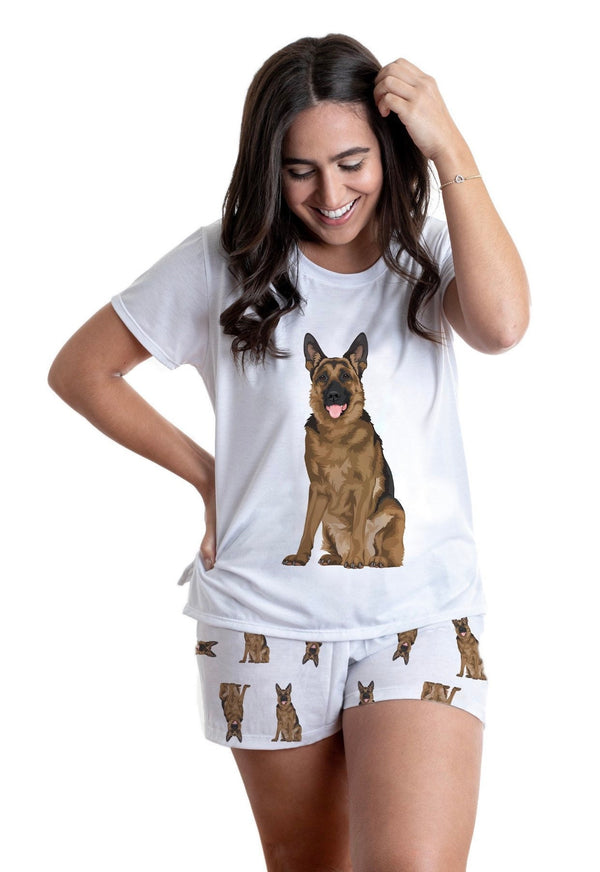 German shepperd 2 piece Pj set with shorts