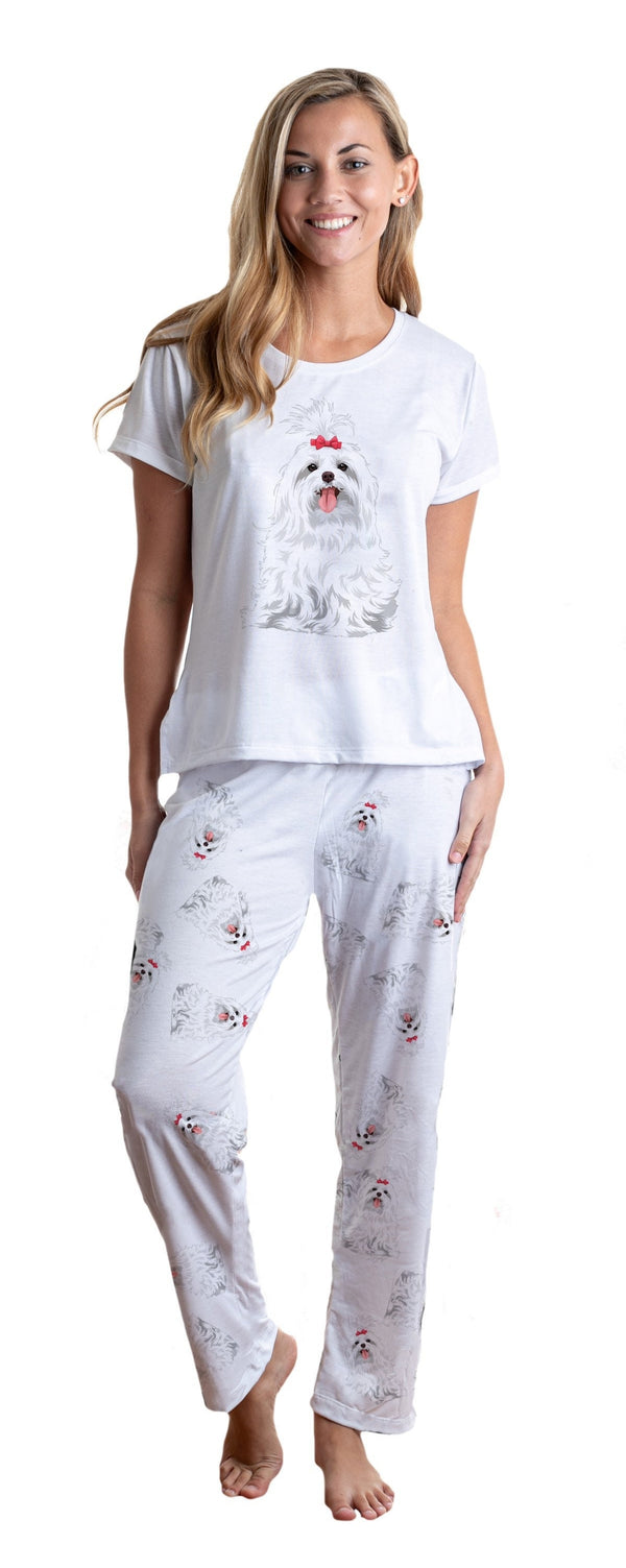 Maltese female 2 piece Pj set with long pants