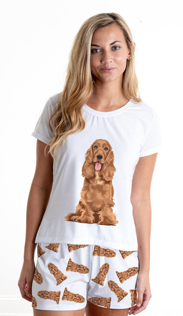 Cocker spaniel 2 piece Pj set with shorts