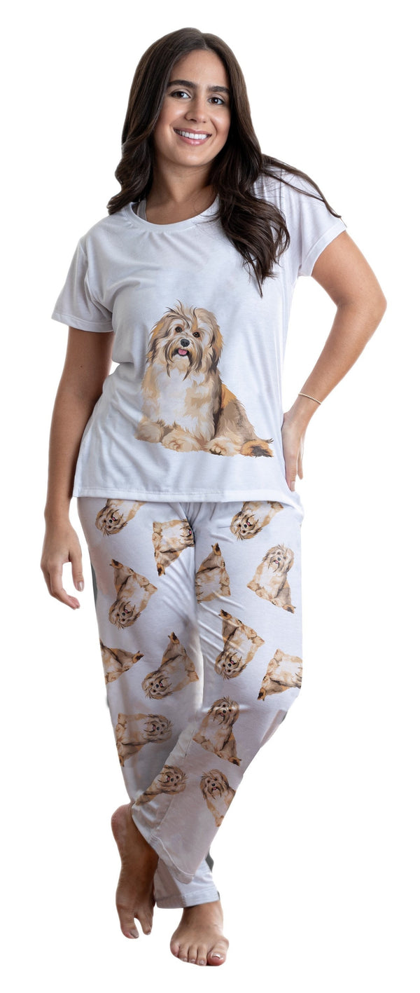 Havanese Bichon 2 piece Pj set with long pants