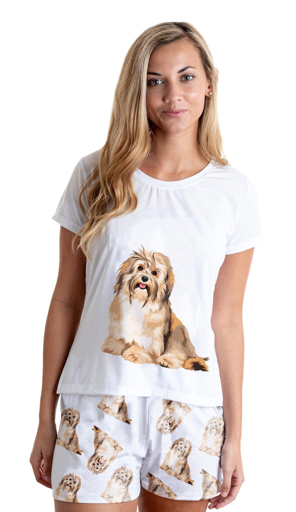 Havanese Bichon 2 piece Pj set with shorts