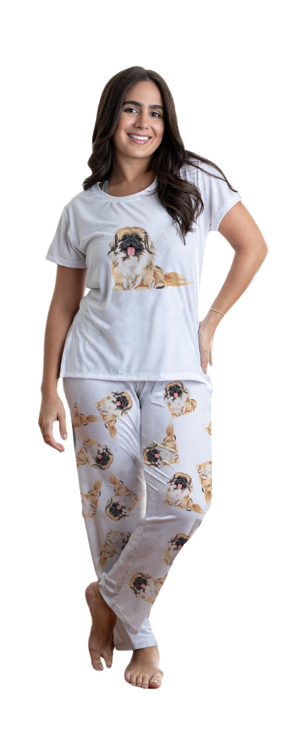 Pekingese 2 piece Pj set with long pants